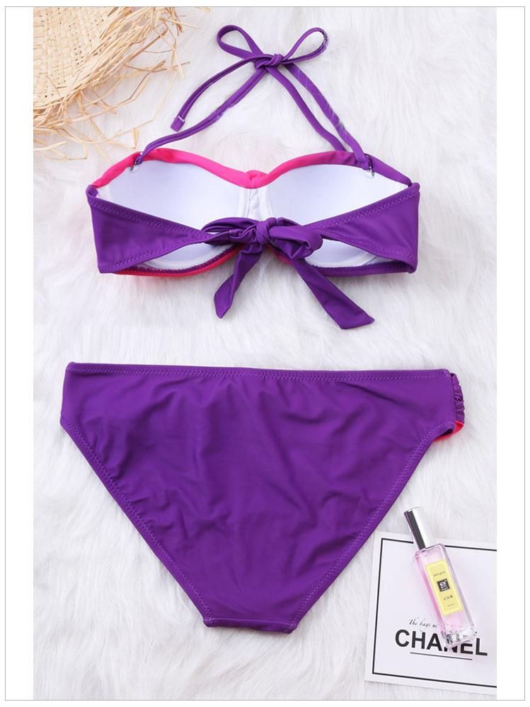 Sexy Gradient Bikini Low Waist Triangle Swimsuit