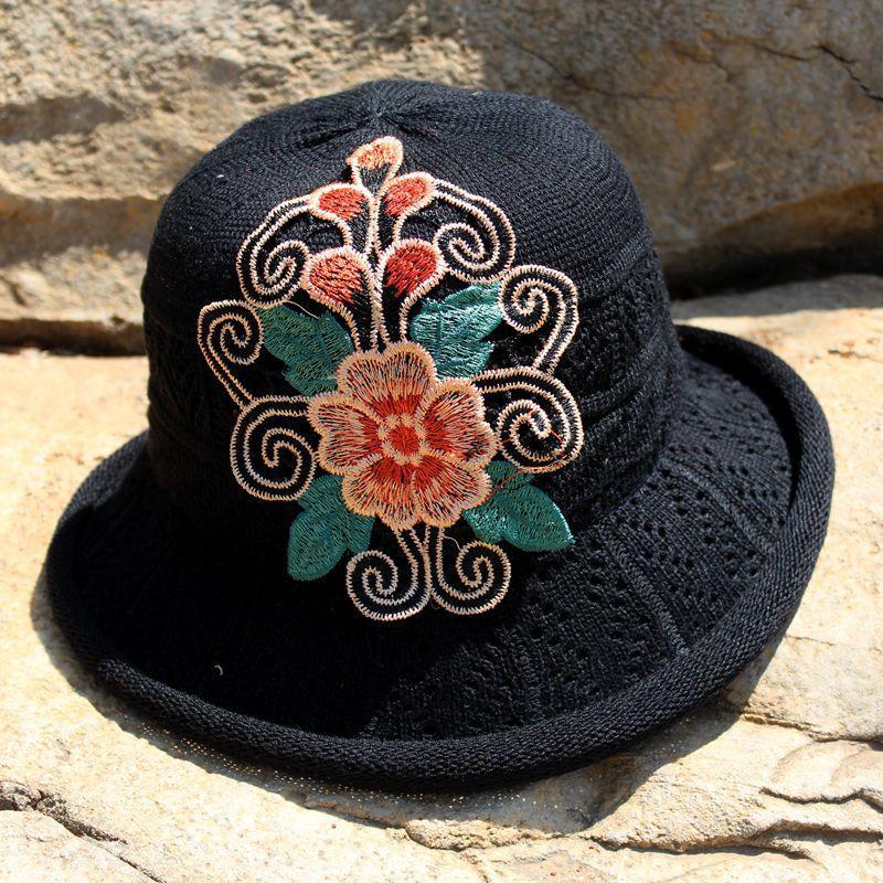 Yunnan national wind embroidered hat knit hat national wind hat folding cap