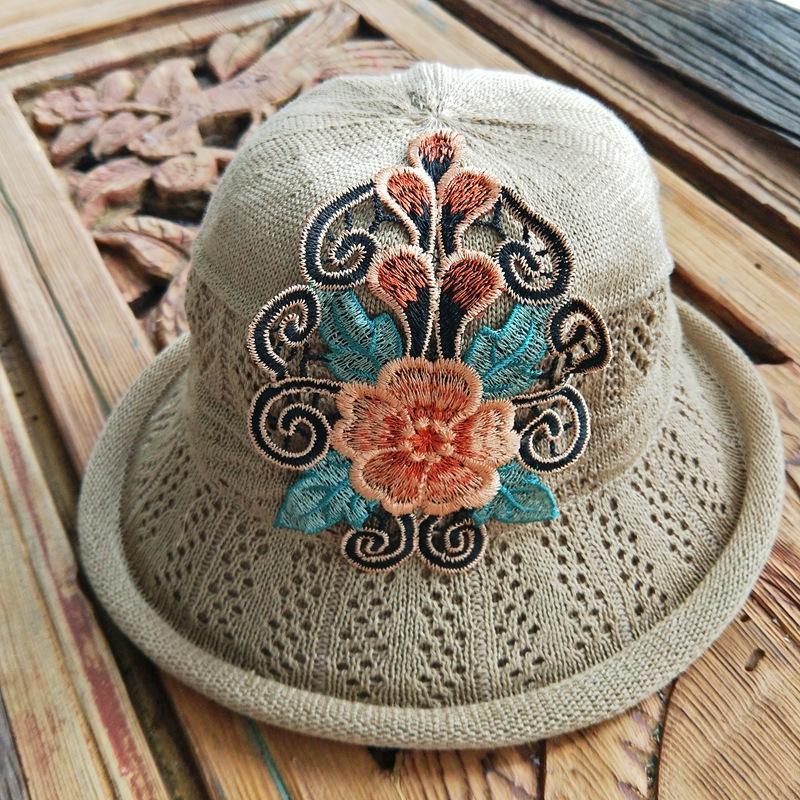 Yunnan national wind embroidered hat knit hat national wind hat folding cap