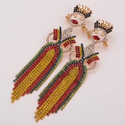 Exaggerated Finged Diamond Bohemian Earrings