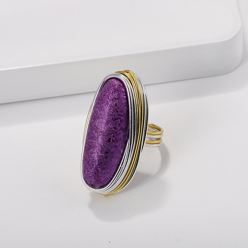 Gemstone ring Fashion women's dinner with dress accessories closed ring