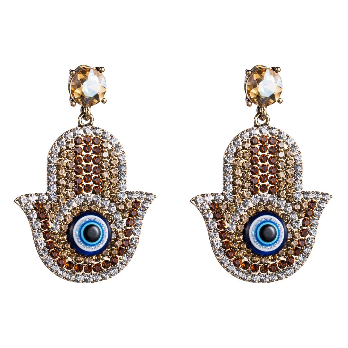 Acrylic imitation diamond eye earrings female personality earrings bohemian earrings