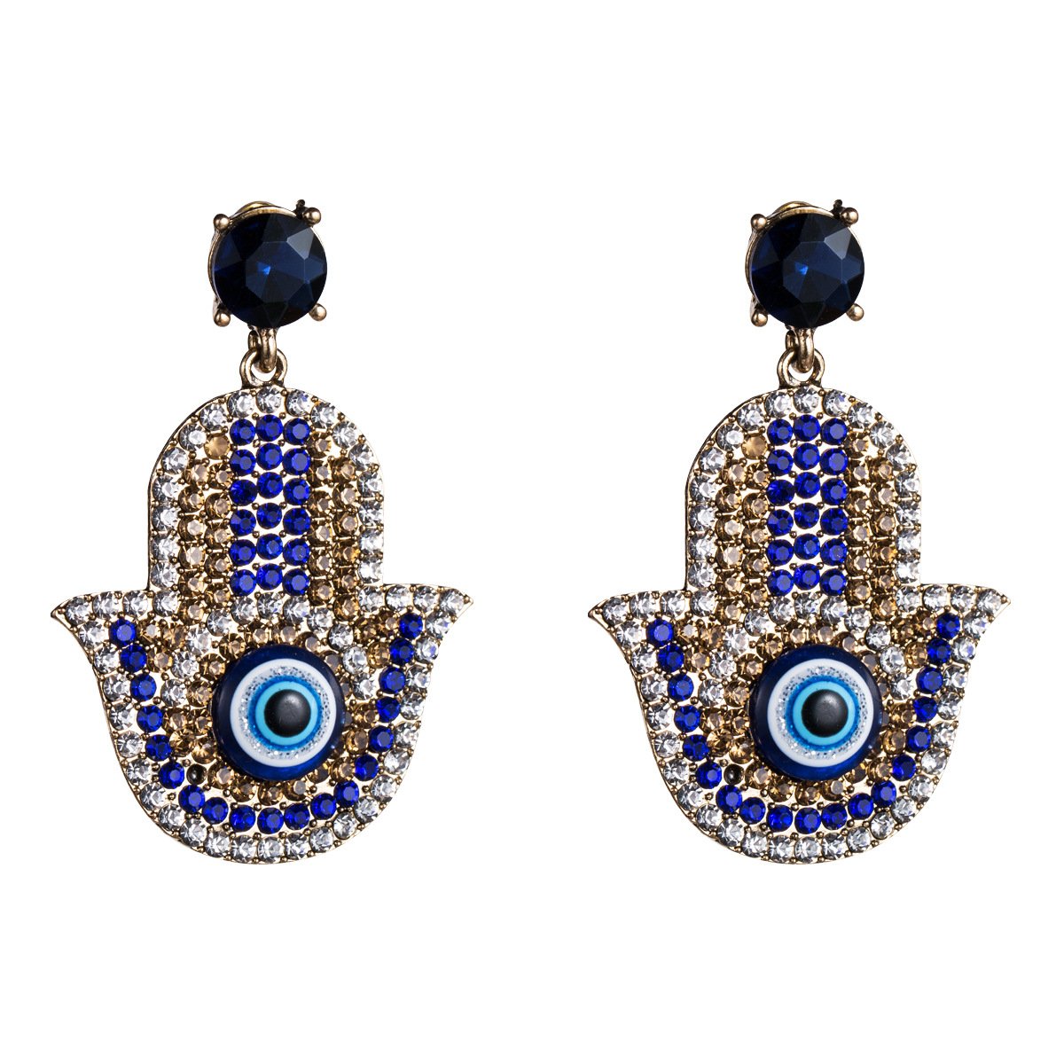 Acrylic imitation diamond eye earrings female personality earrings bohemian earrings