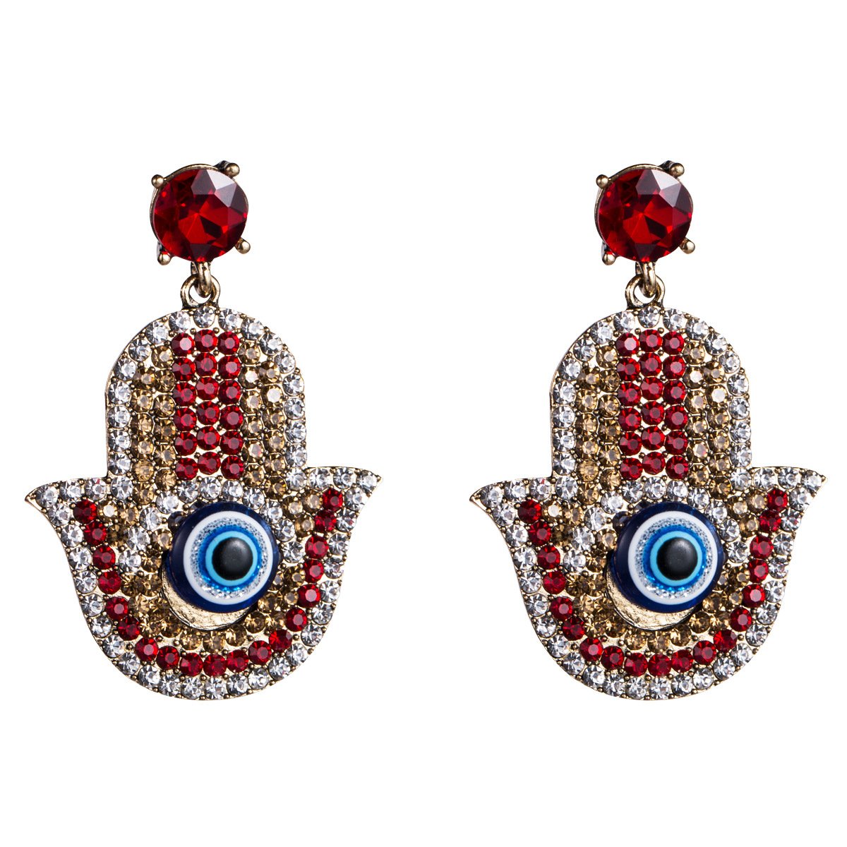 Acrylic imitation diamond eye earrings female personality earrings bohemian earrings