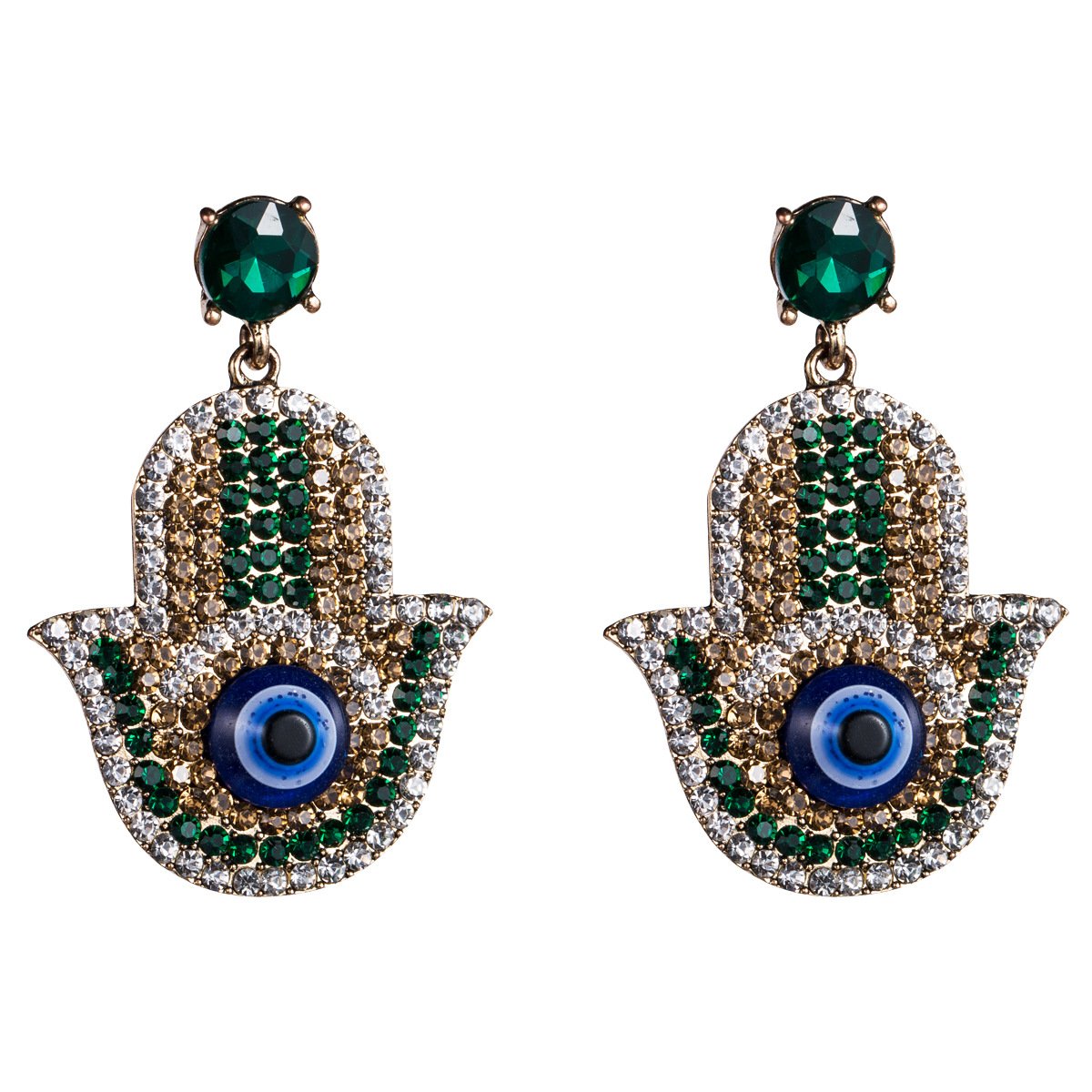 Acrylic imitation diamond eye earrings female personality earrings bohemian earrings