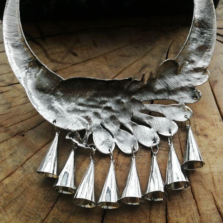 National wind seedling silver peacock collar wild Chinese style