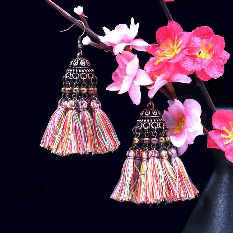 Vintage earrings female fashion tassel earrings