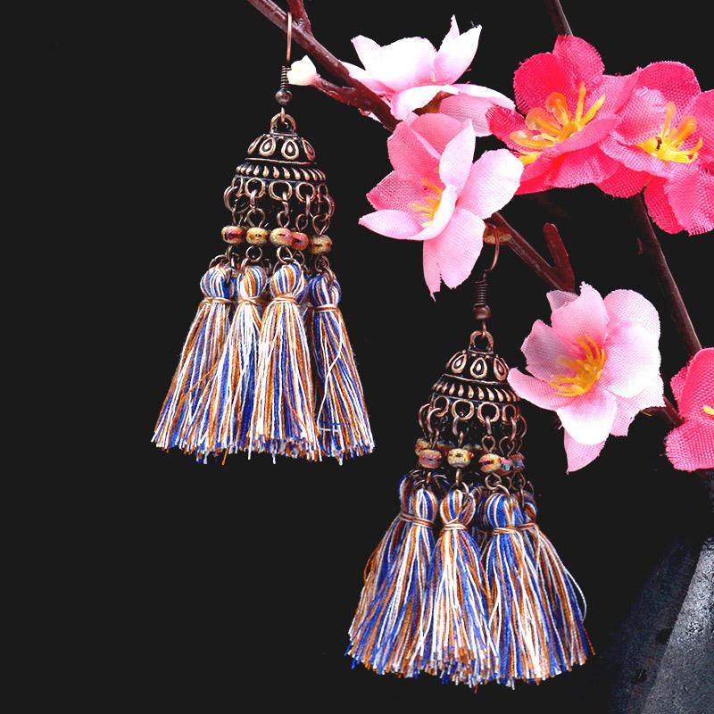 Vintage earrings female fashion tassel earrings