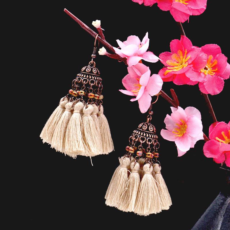 Vintage earrings female fashion tassel earrings