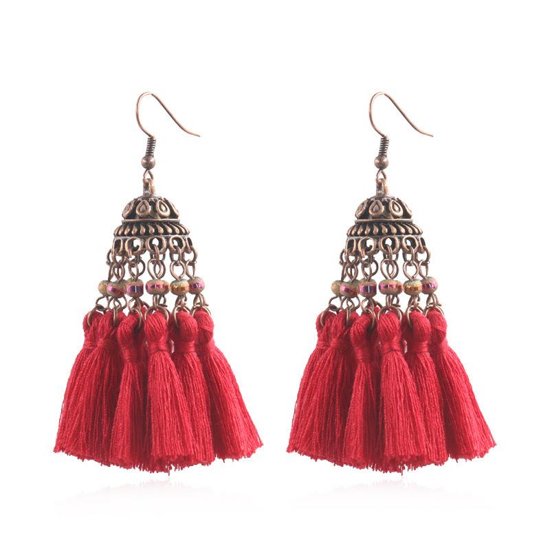 Vintage earrings female fashion tassel earrings