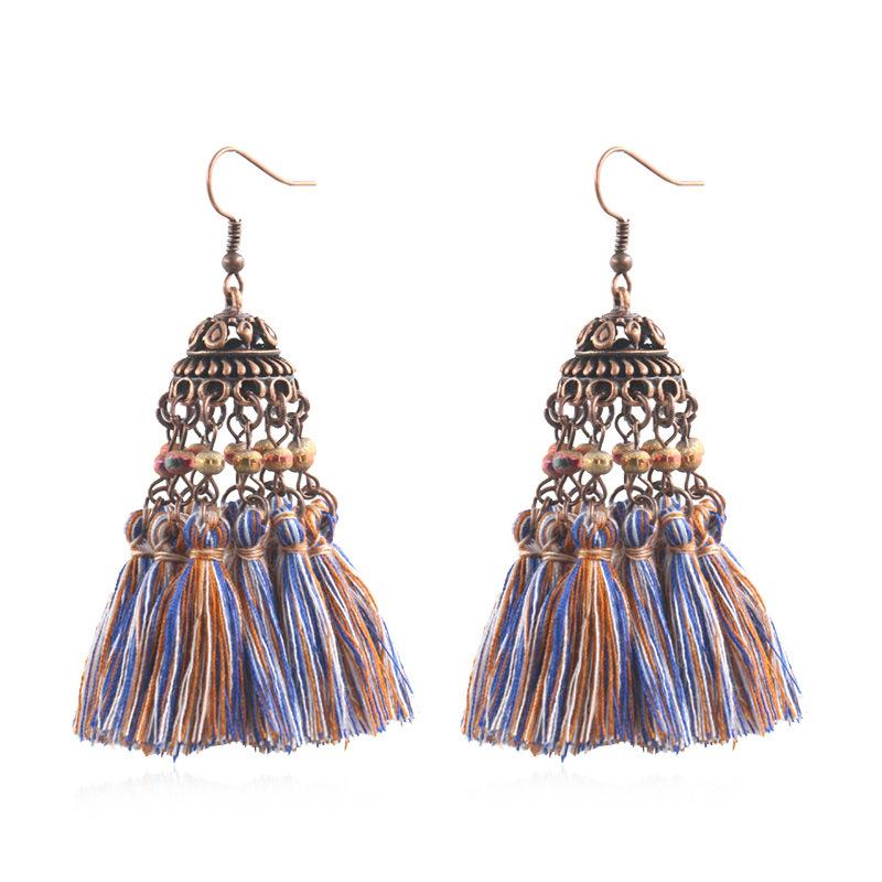 Vintage earrings female fashion tassel earrings