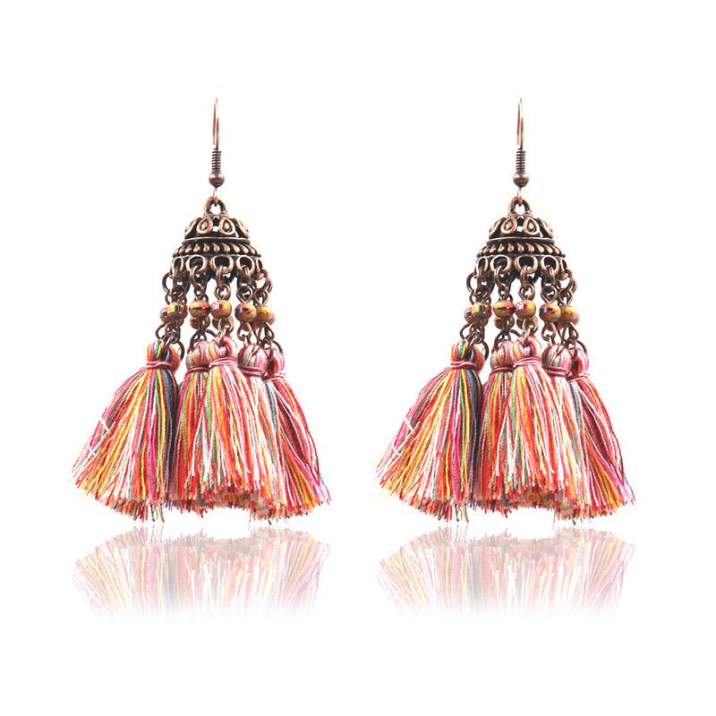 Vintage earrings female fashion tassel earrings