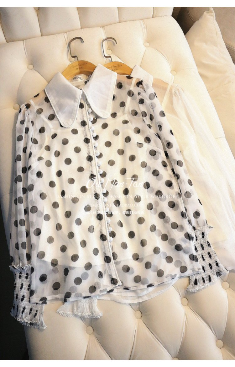 Spotted Lantern Long Sleeve Vintage Top