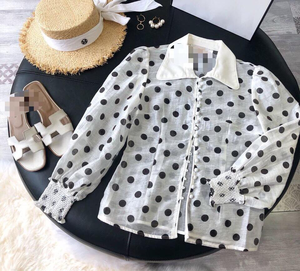 Spotted Lantern Long Sleeve Vintage Top