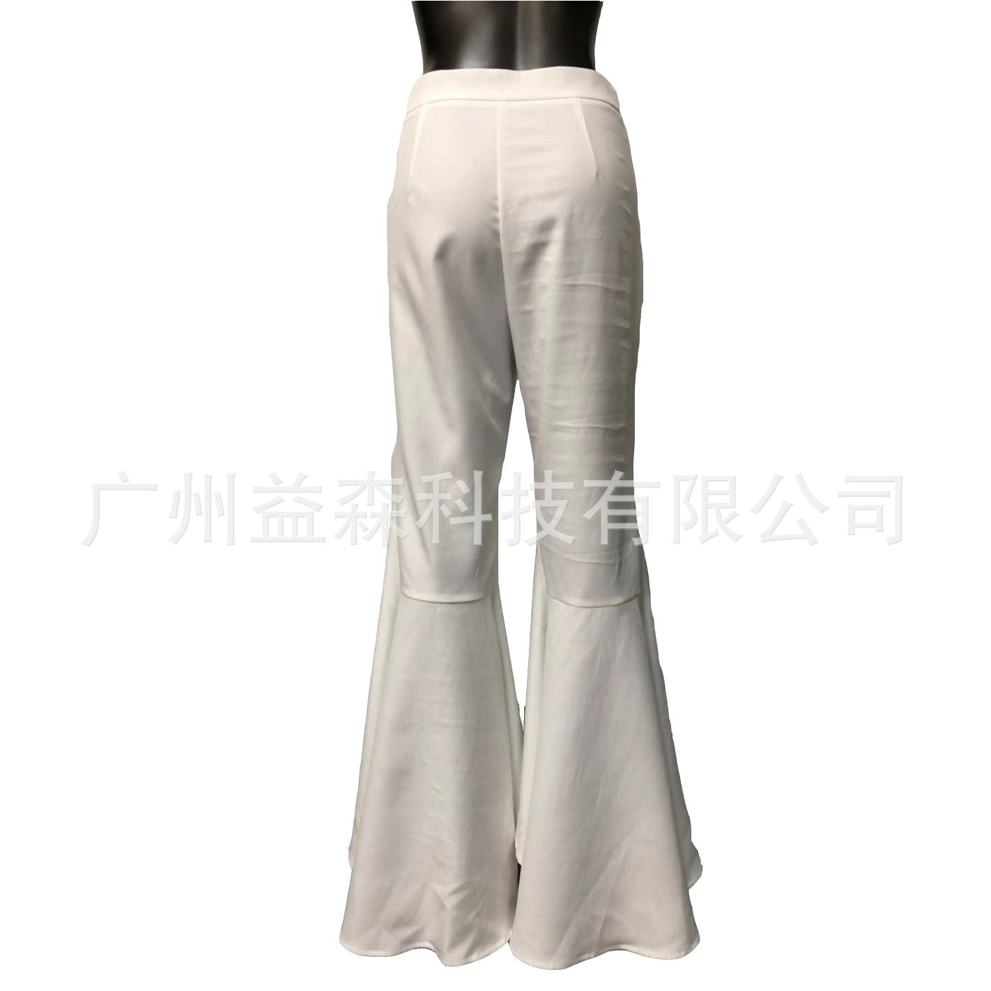 Bohemian Asymmetrical White Opened Flare Pants