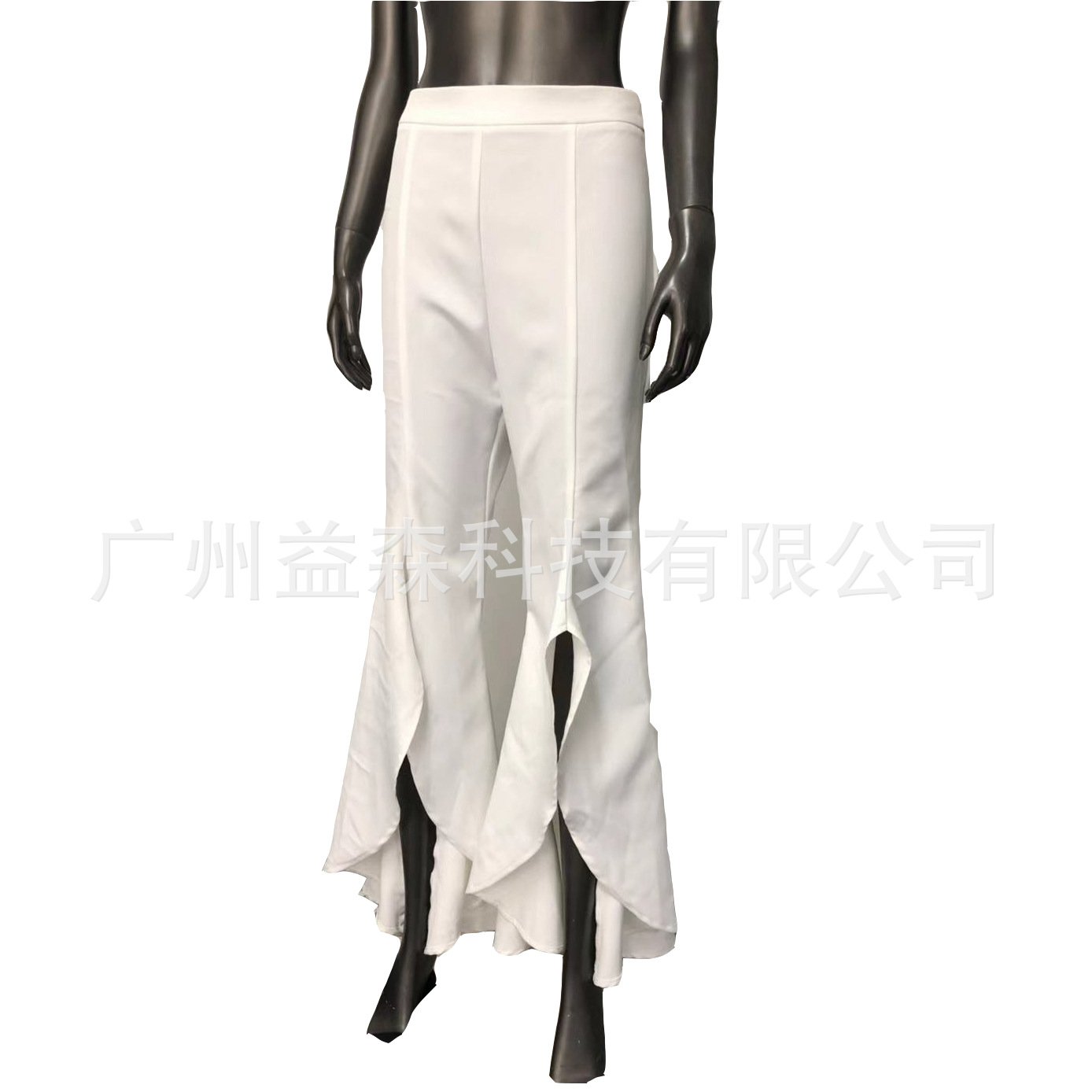 Bohemian Asymmetrical White Opened Flare Pants