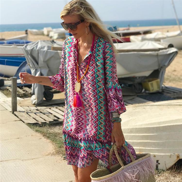 Bohemian Print Casual Dress