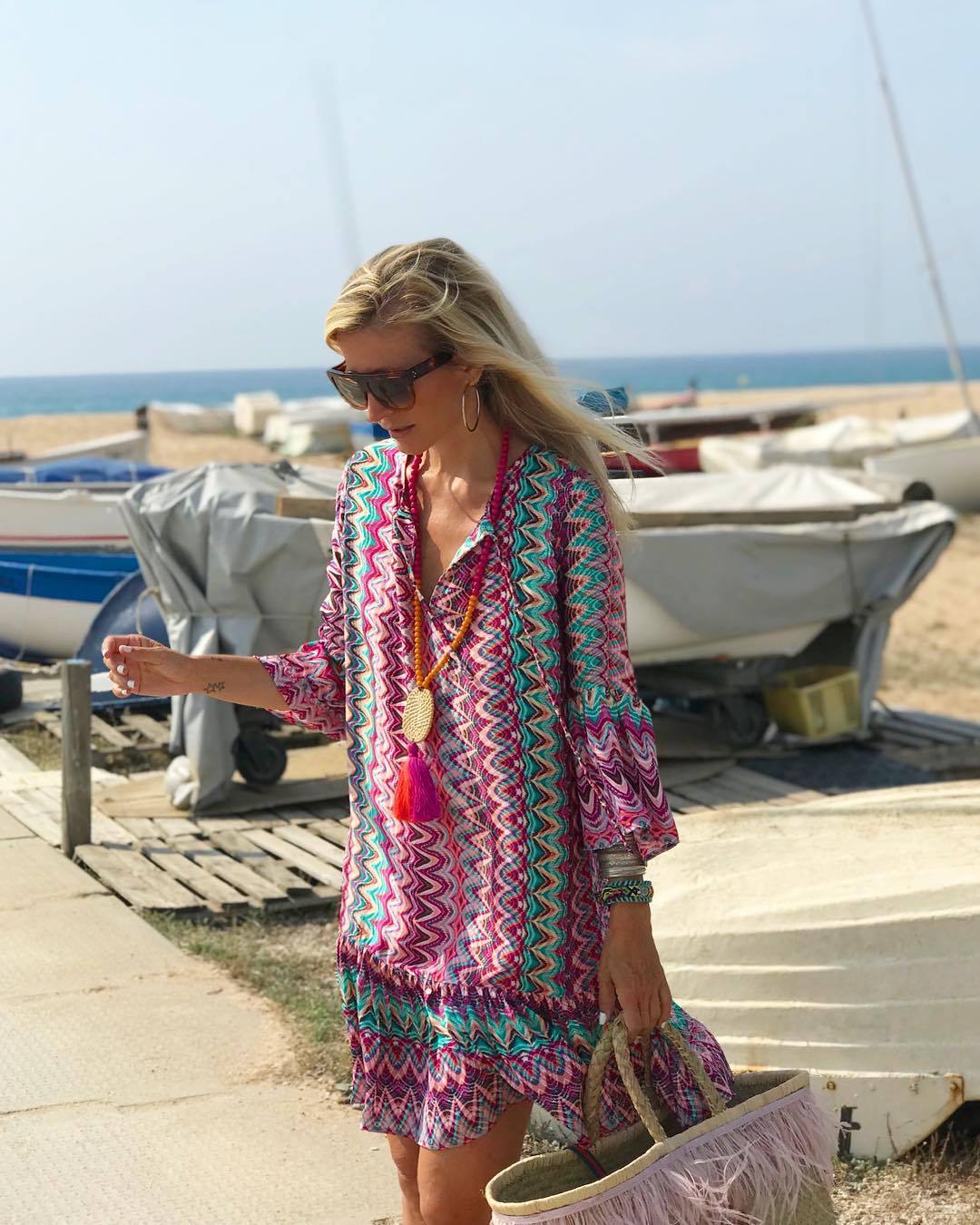 Bohemian Print Casual Dress