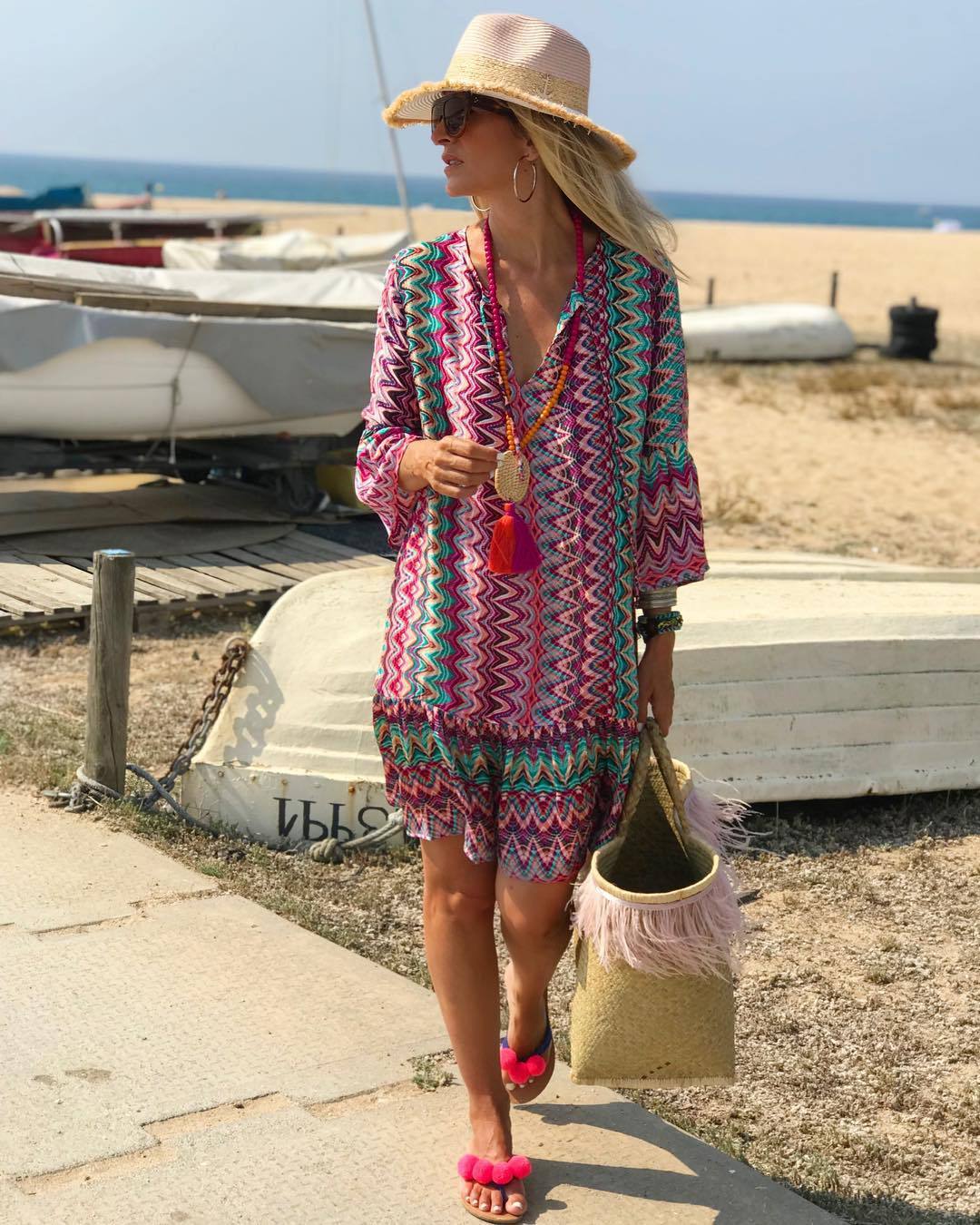 Bohemian Print Casual Dress