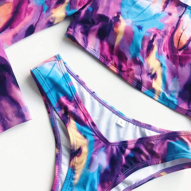 Tie-dye Color Slim Bikini Swimwear