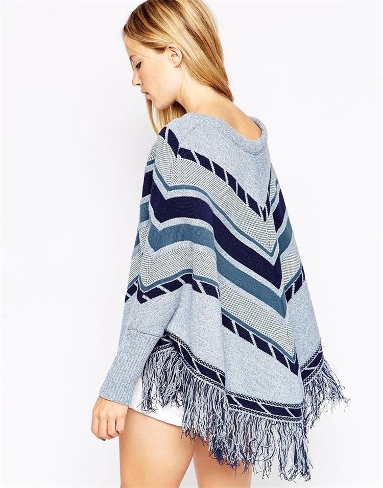 Long Sleeve Tassel Loose Winter Sweater