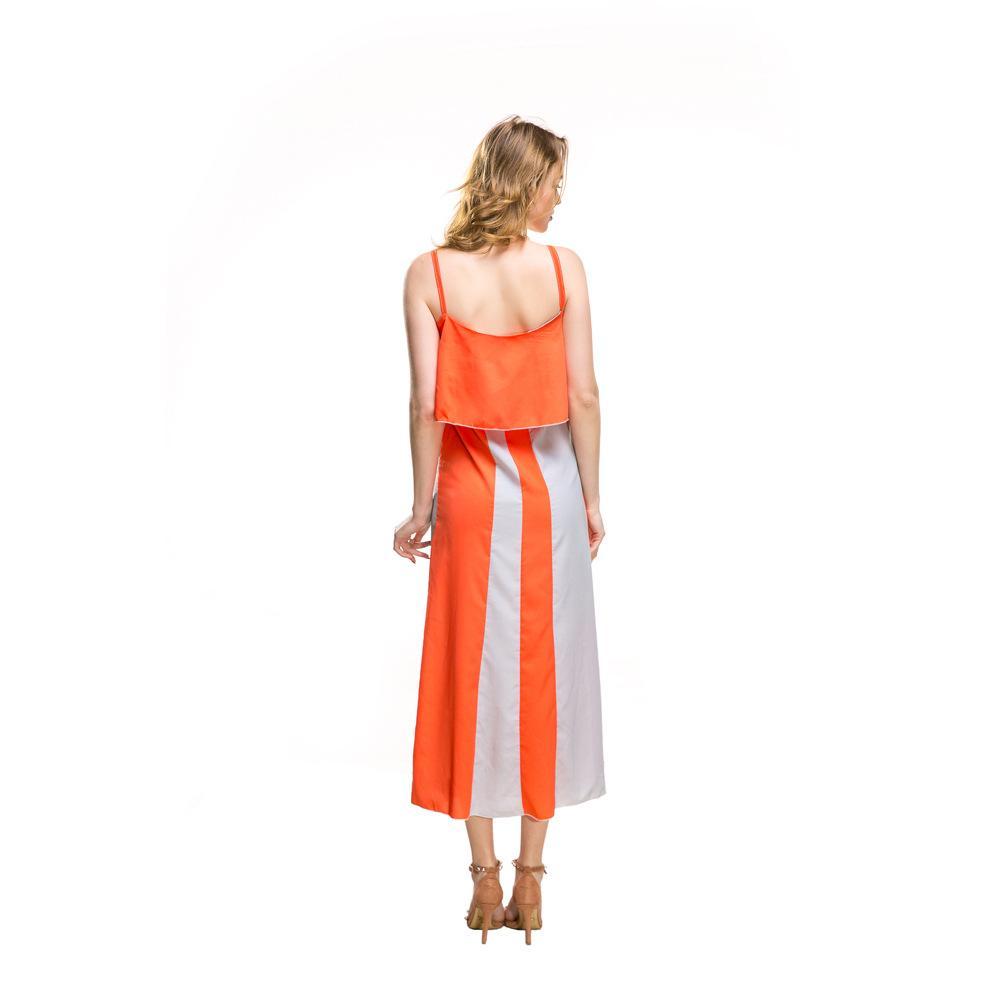 Summer Spaghetti Strap Chiffon Beach Maxi Dress