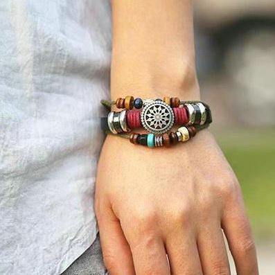 Punk Multi-layered Retro Beaded Bracelet Accessories