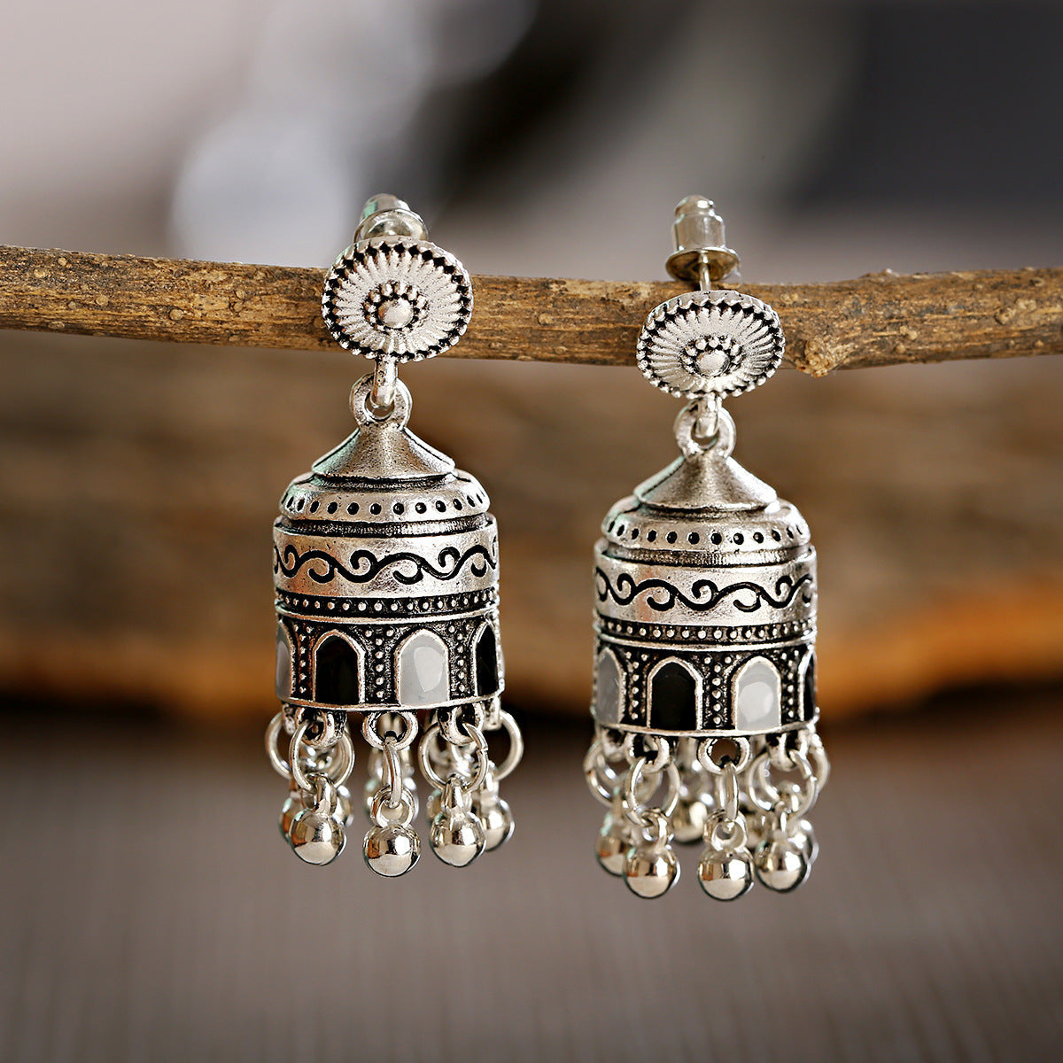 New Tibetan personality Tassel Earrings retro national temperament Earrings