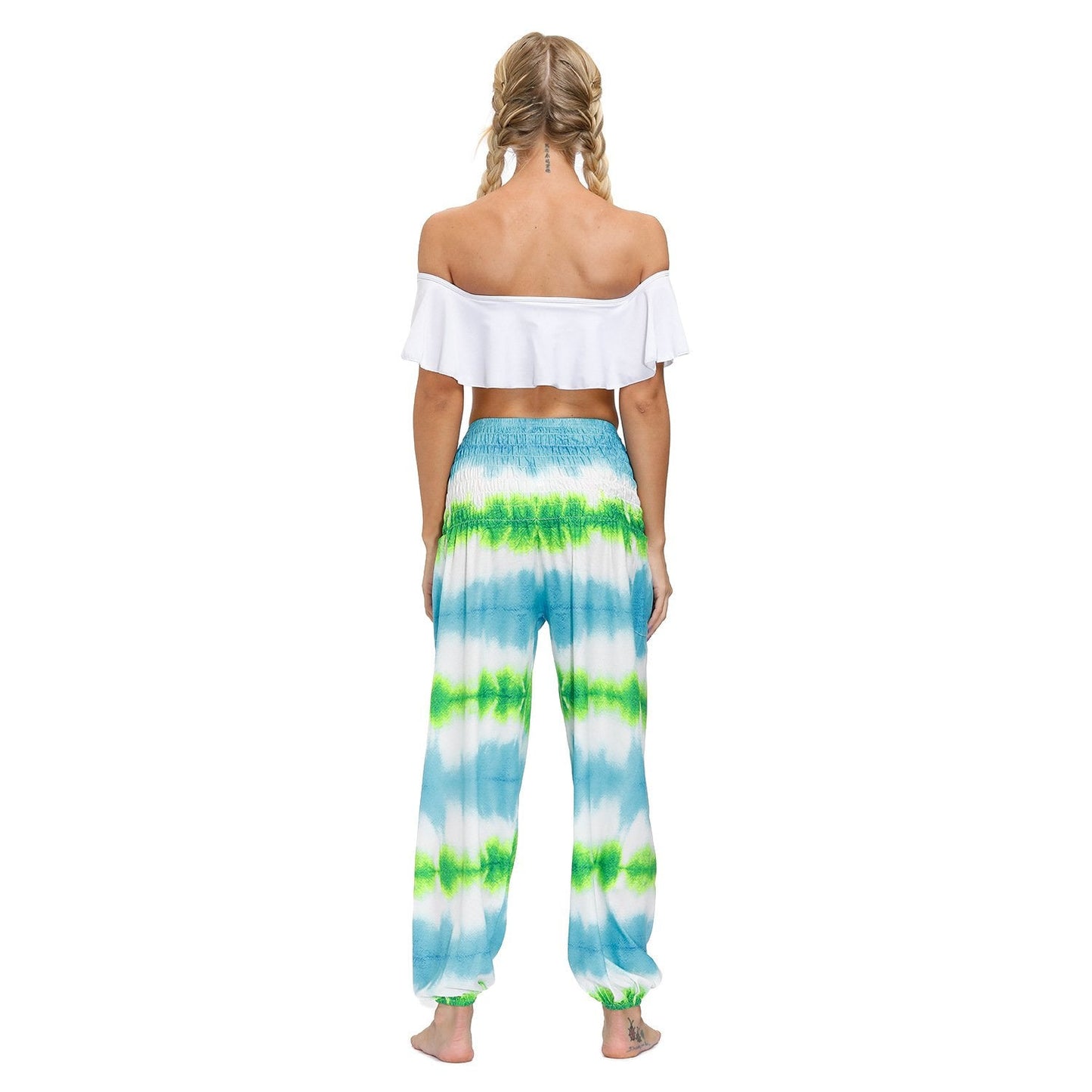 Summer bohemian sports fitness yoga pants-1