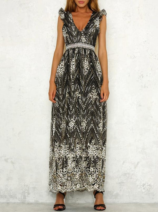 Pretty V-neck Backless Evening Dresses