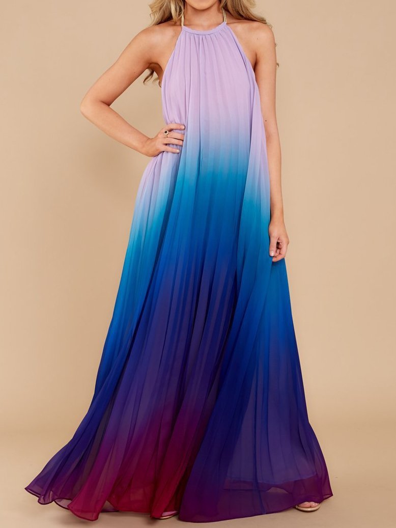 Halter Sleeveless Bohemia 2018 Maxi Dress