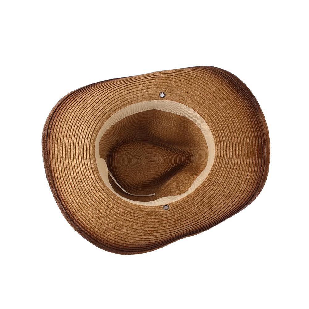 Fashion New Belt Buckle Sun-proof Sunshade Curled Big Brim Straw Hat