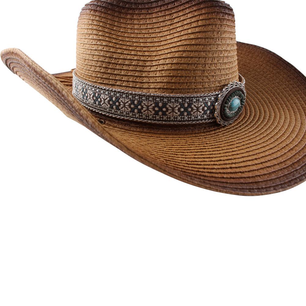 Fashion New Belt Buckle Sun-proof Sunshade Curled Big Brim Straw Hat