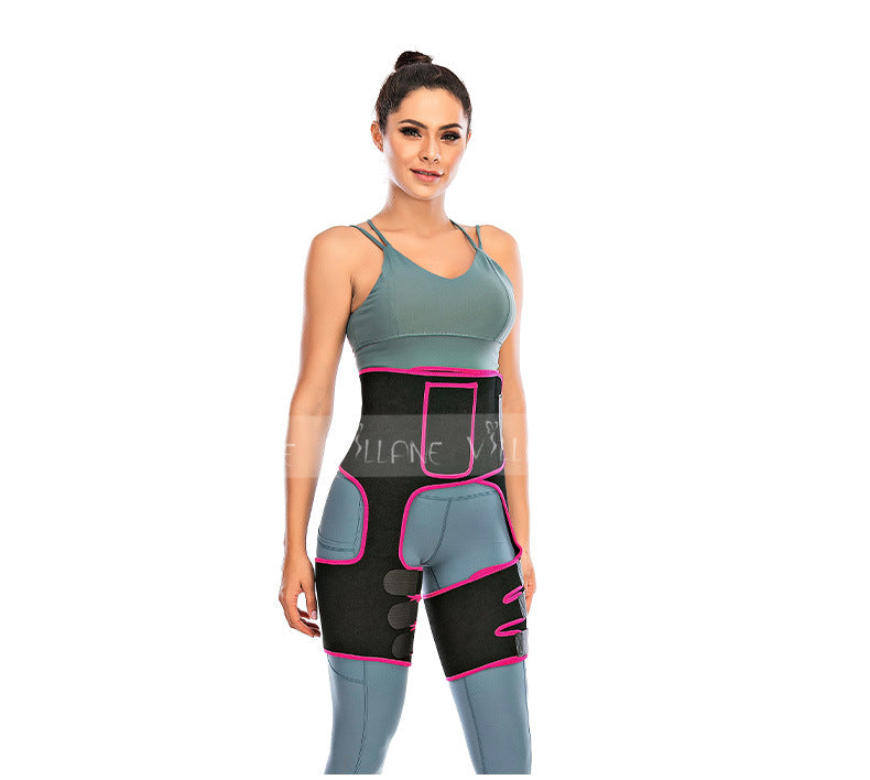 Back-to-back Fitness Leggings with A Set of Sports Straps Waist-to-hip Straps