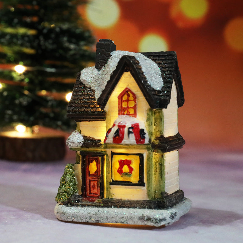 Christmas new Christmas decorations resin small house micro landscape resin house small ornaments Christmas gifts