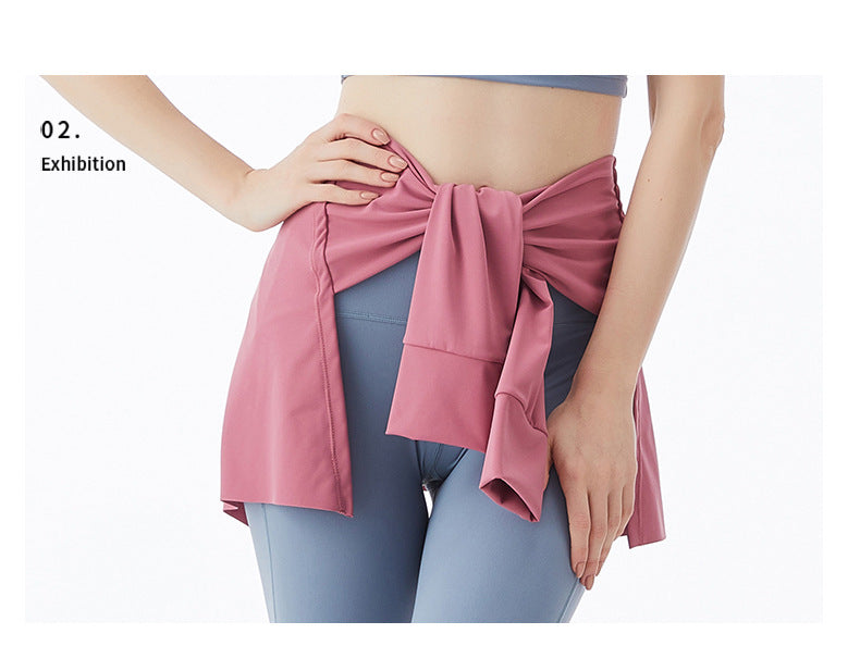 Summer New Yoga Clothes Sports Hip Cover Ins Online Celebrity Fitness Suit with Hip-covering Yoga Clothes for Women