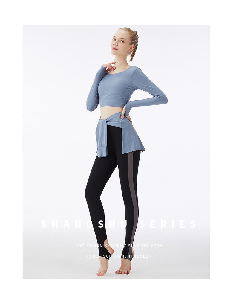 Summer New Yoga Clothes Sports Hip Cover Ins Online Celebrity Fitness Suit with Hip-covering Yoga Clothes for Women