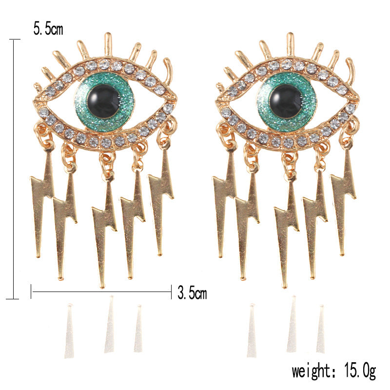 Fashion Exaggerated Personality Creative Diamond Eye Earrings