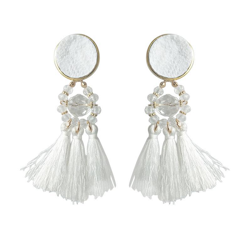 Bohemia tassel statement big earrings for women jewelry accessories retro ethnic party