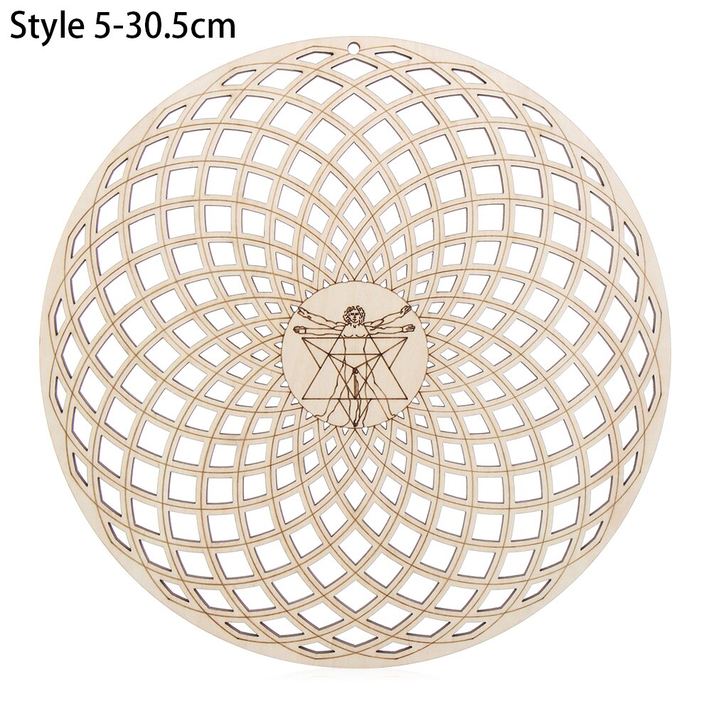 1PC Flower of Life Shape Wooden Wall Sign Laser Cut Non-slip Coaster Set Wood Placemats Table Mat Round Cup Pad Art Home Decor