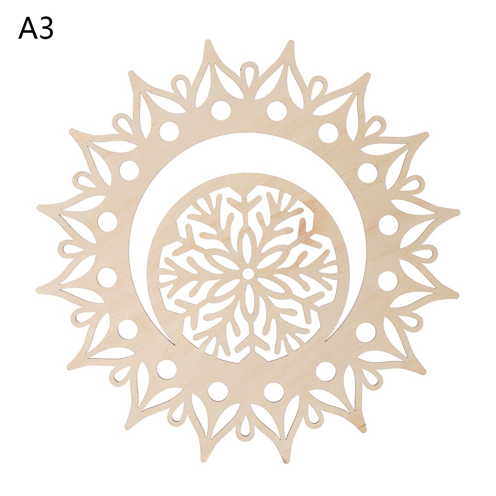 1PC Flower of Life Shape Wooden Wall Sign Laser Cut Non-slip Coaster Set Wood Placemats Table Mat Round Cup Pad Art Home Decor