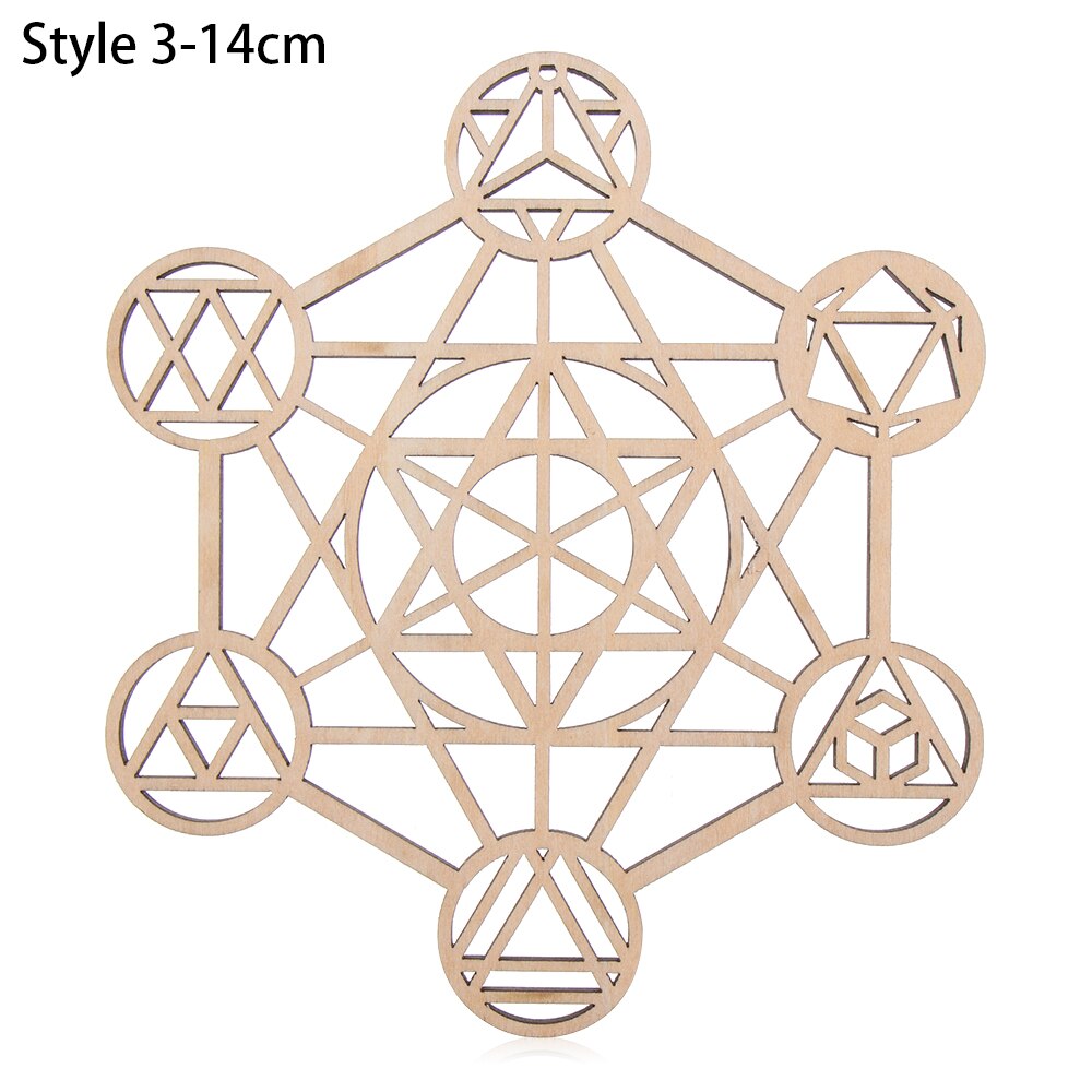 1PC Flower of Life Shape Wooden Wall Sign Laser Cut Non-slip Coaster Set Wood Placemats Table Mat Round Cup Pad Art Home Decor