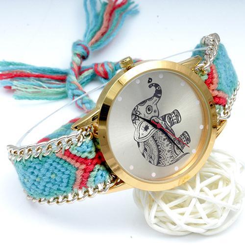 New Elephant Braided Watch DYI Bracelet Watch