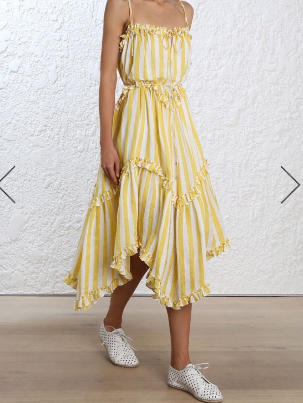 2018 Stripe Sleeveless Irregular Beach Dress