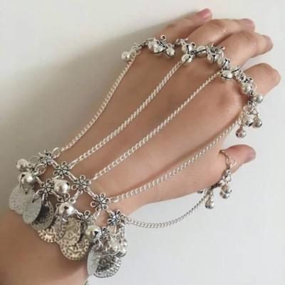 Bohemia style statement handmade Bell coin bracelet  for her