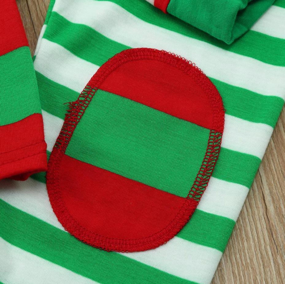 Family Christmas pajams stripe set Xmas family suit