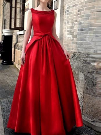 Elegant Solid Color Sleeveless Backless Evening Maxi Dress