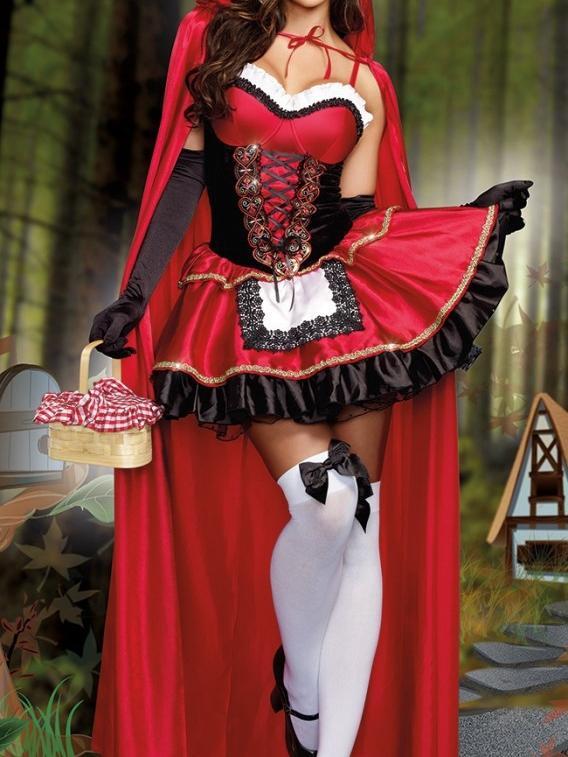 Red Halloween Cosplay Party Dress