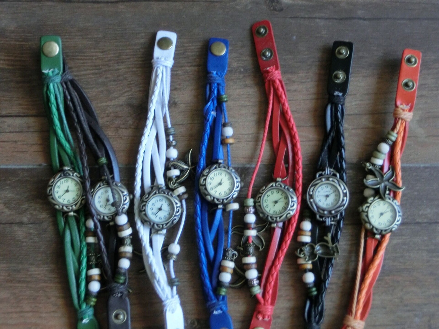 Vintage  Bracelet Women Butterfly Pendant Watch