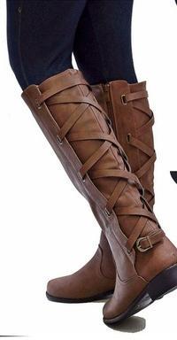 Belt Buckle Back Strap Long Tube Martin Boots